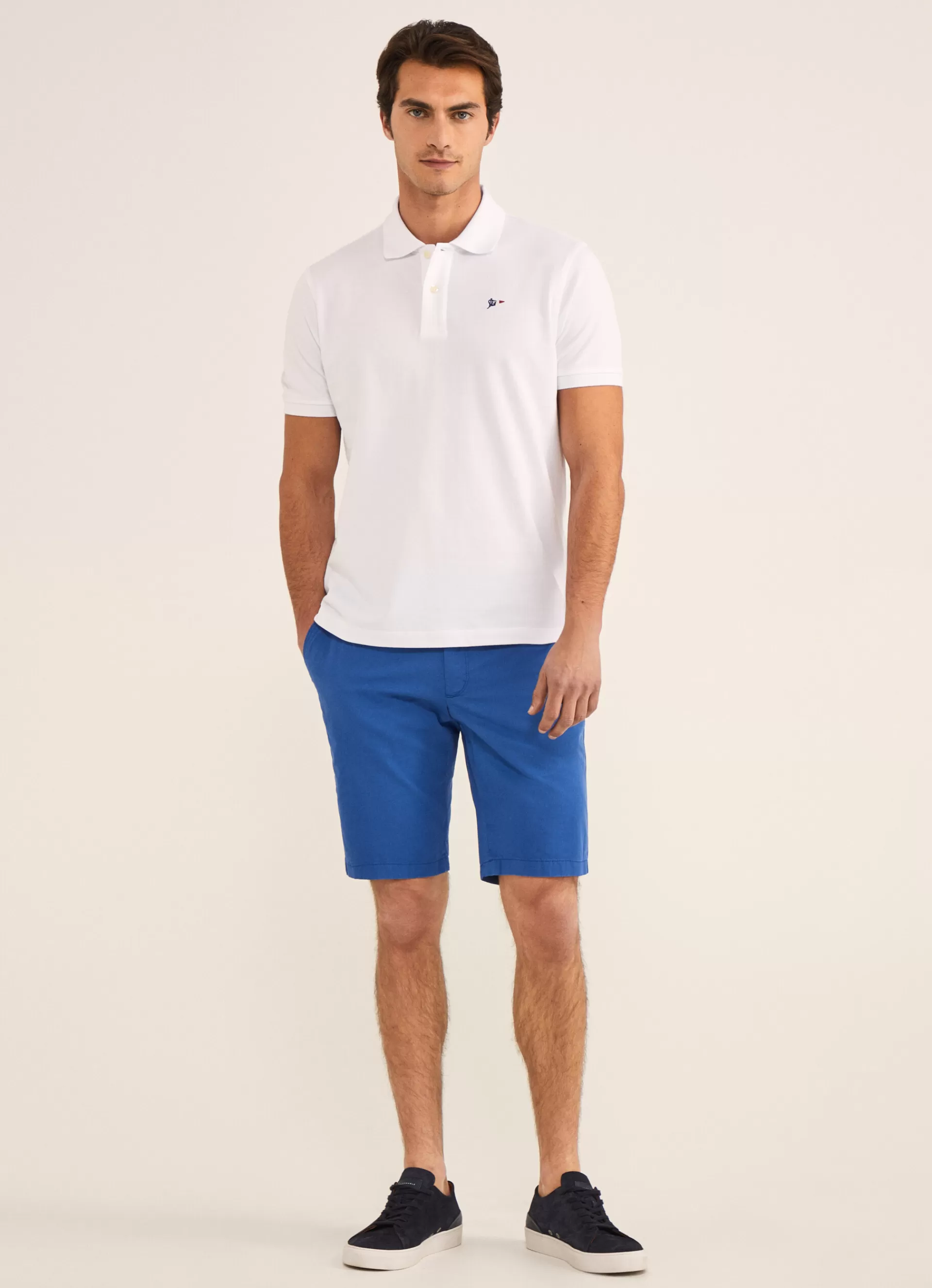 Shorts>Façonnable Short En Coton Blue