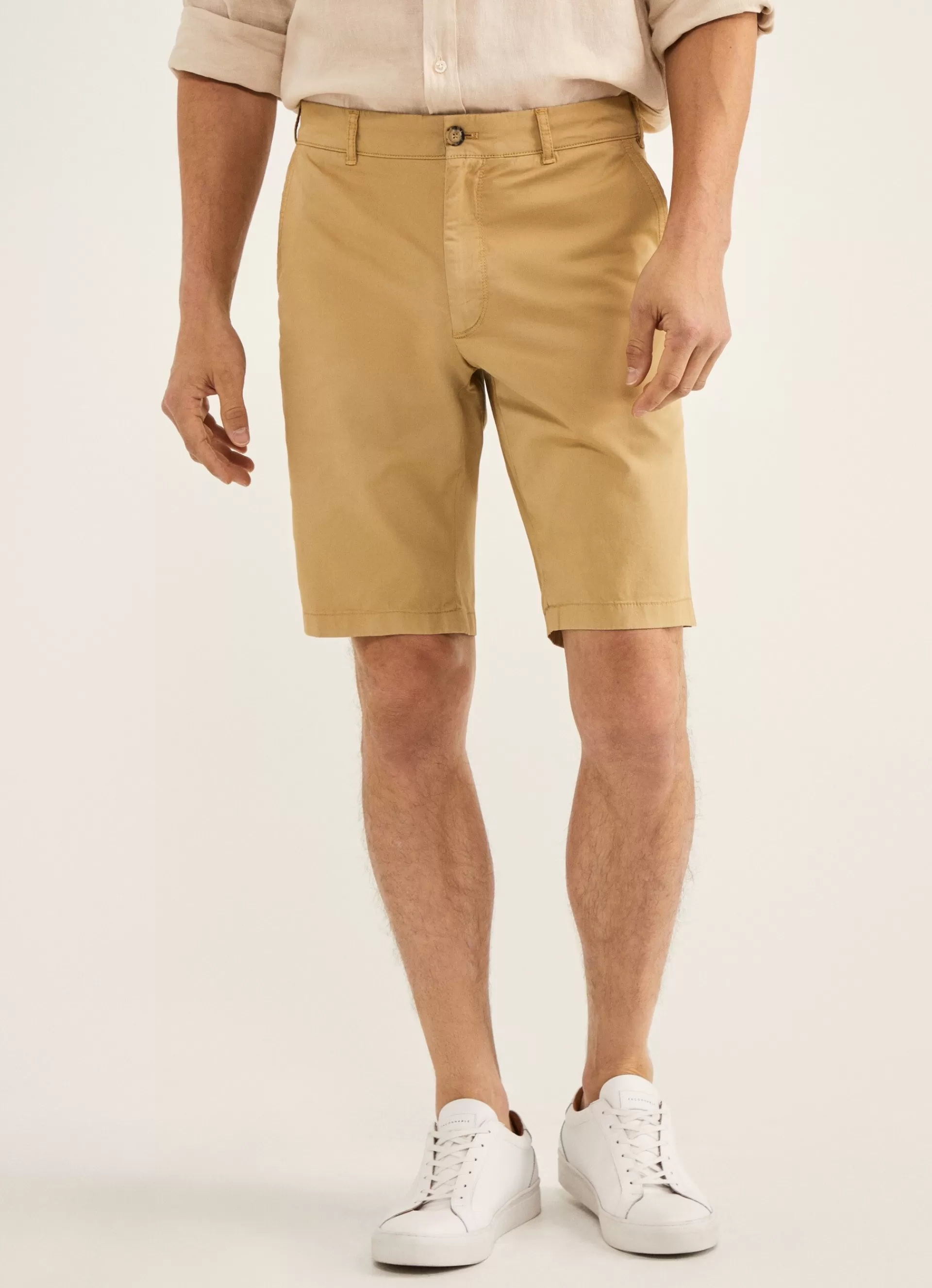 Pantalons>Façonnable Short En Coton Sand