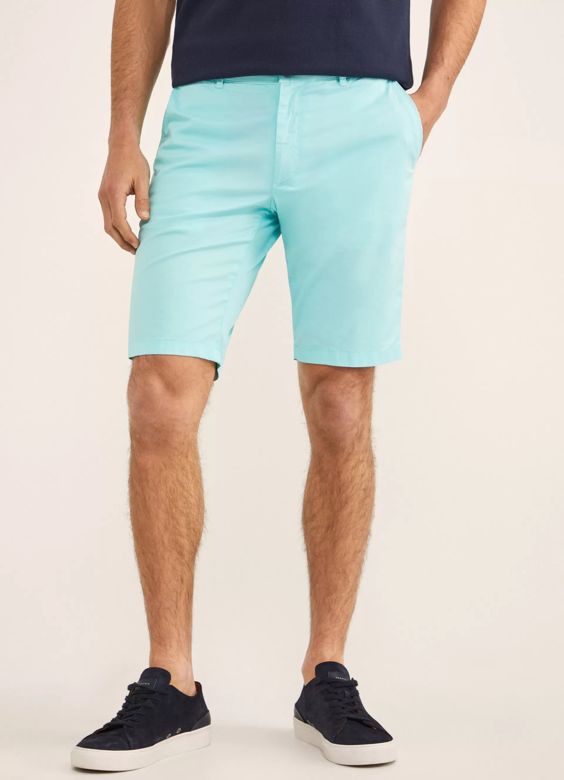 Pantalons>Façonnable Short En Coton Aqua