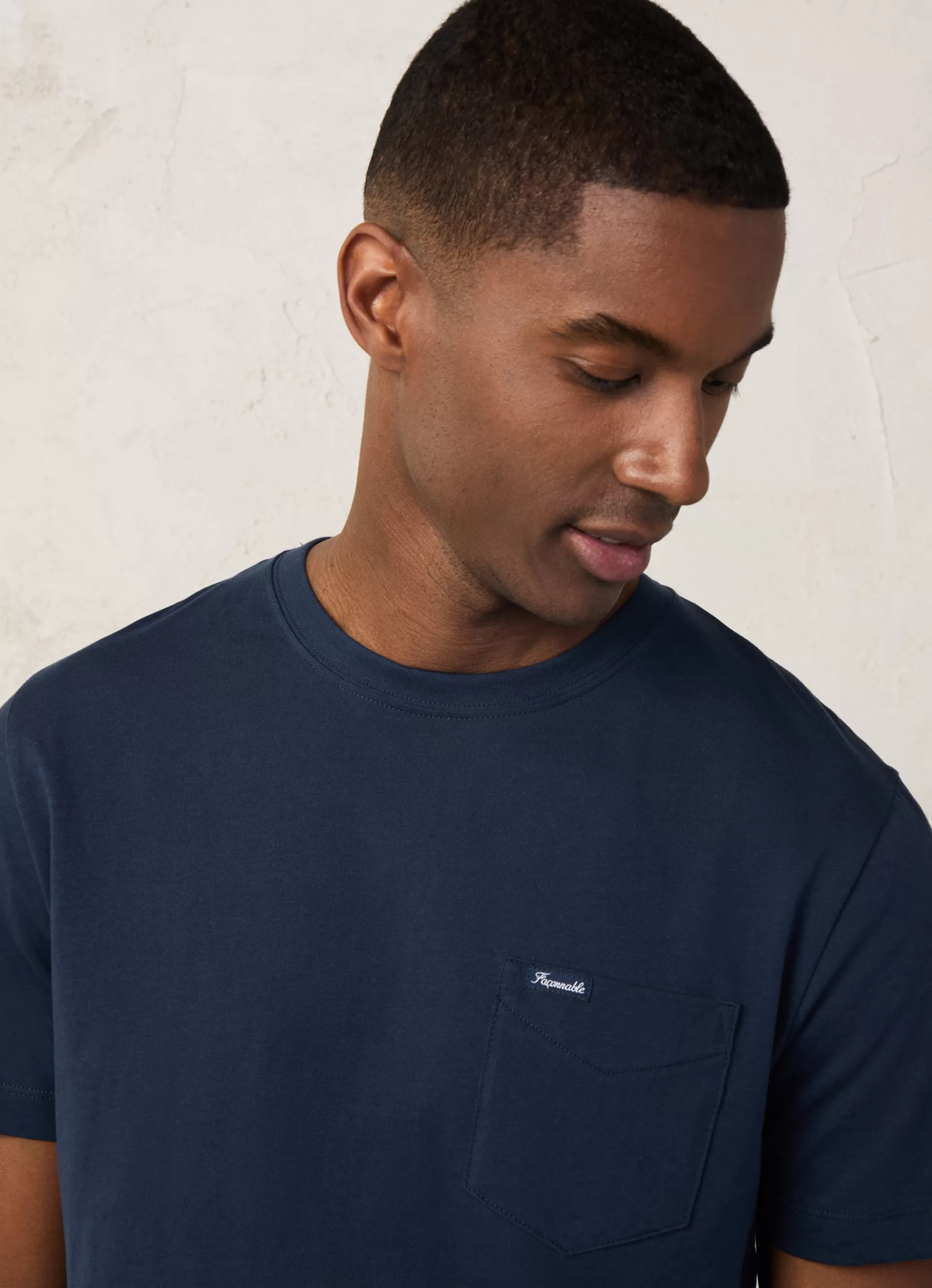 T-Shirts>Façonnable T-Shirt A Poche Marine