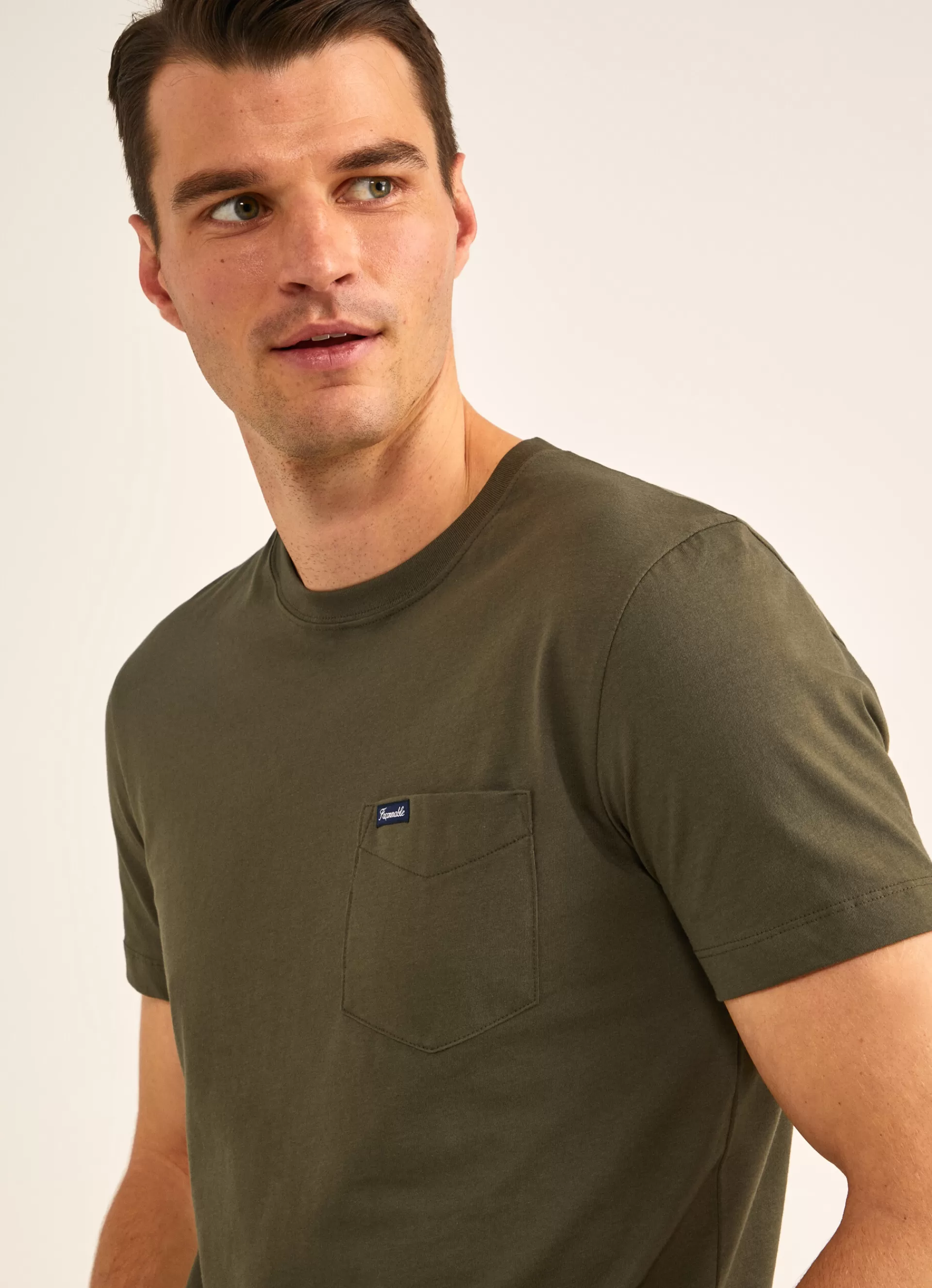 T-Shirts>Façonnable T-Shirt A Poche Khaki Green
