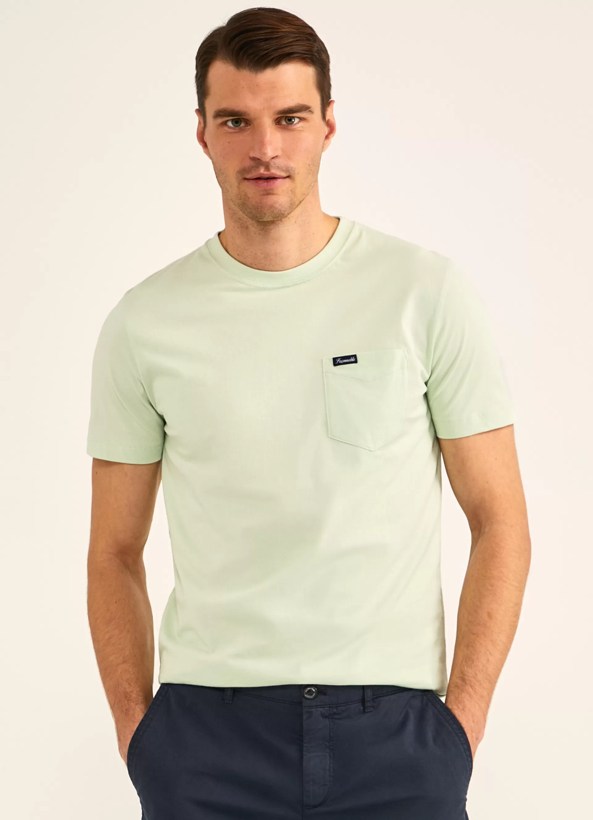 T-Shirts>Façonnable T-Shirt A Poche Light Green