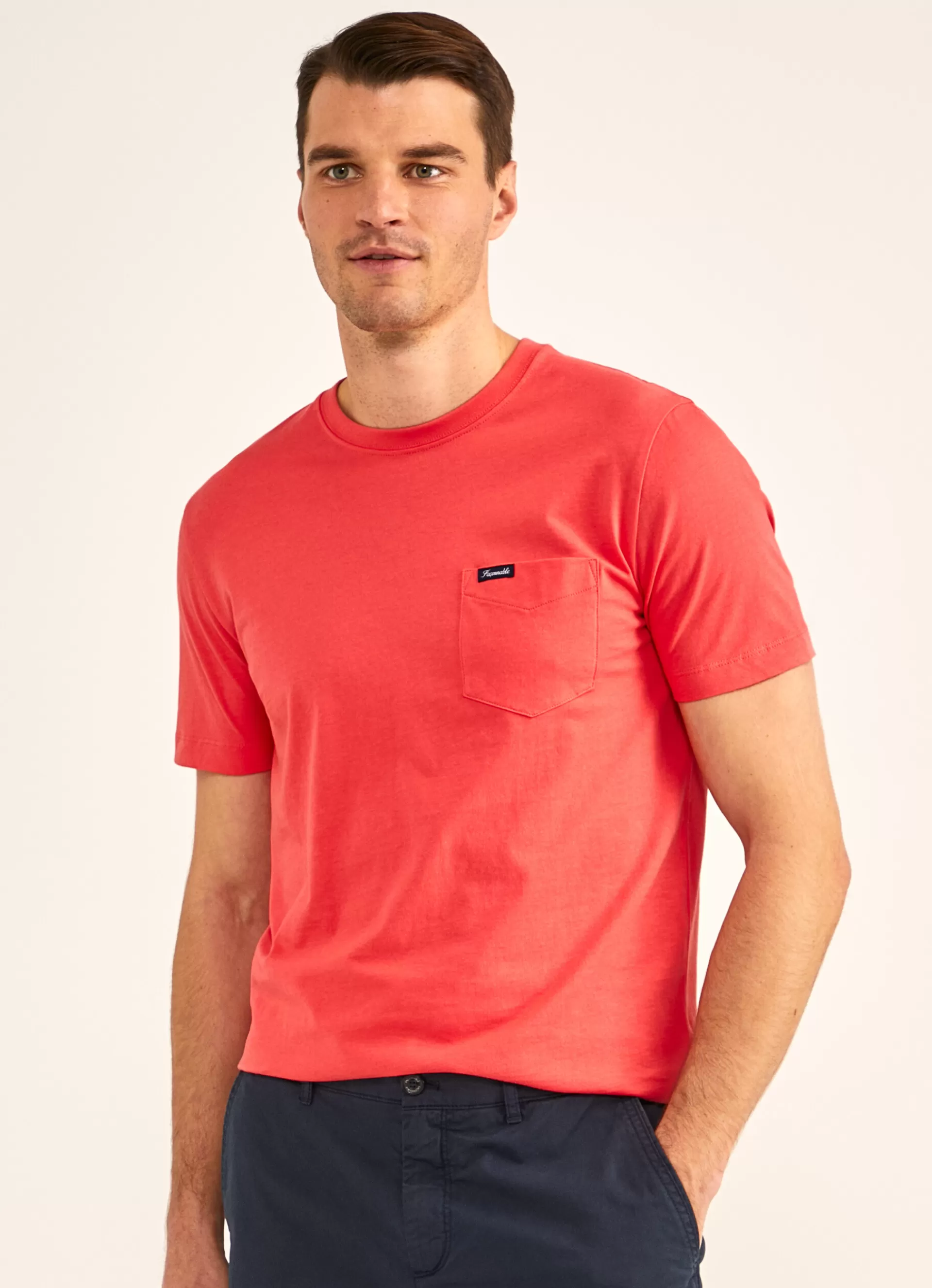 T-Shirts>Façonnable T-Shirt A Poche Hibiscus