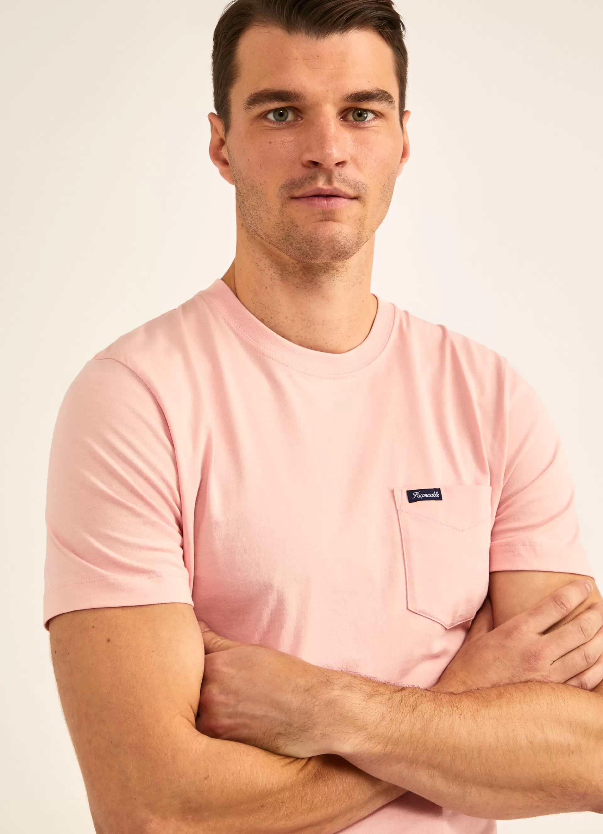 T-Shirts>Façonnable T-Shirt A Poche Pink