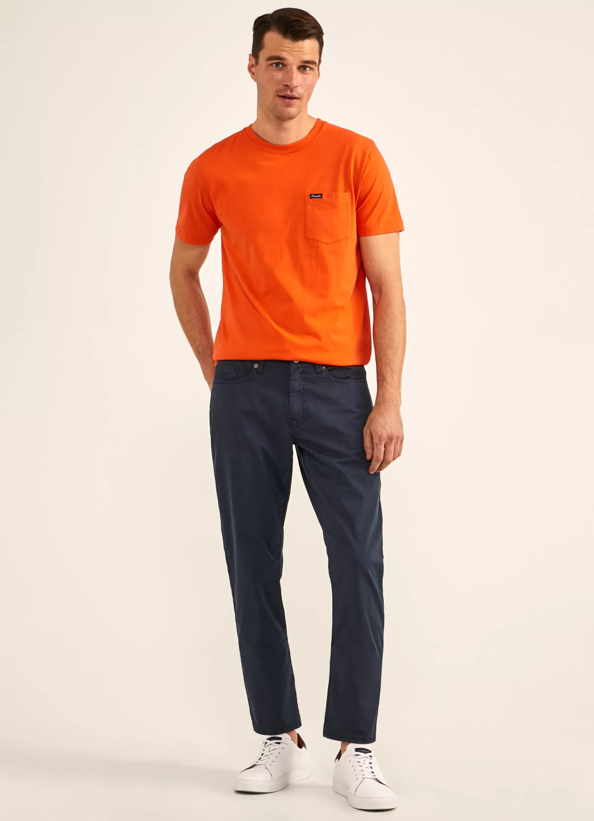 T-Shirts>Façonnable T-Shirt A Poche Pop Orange