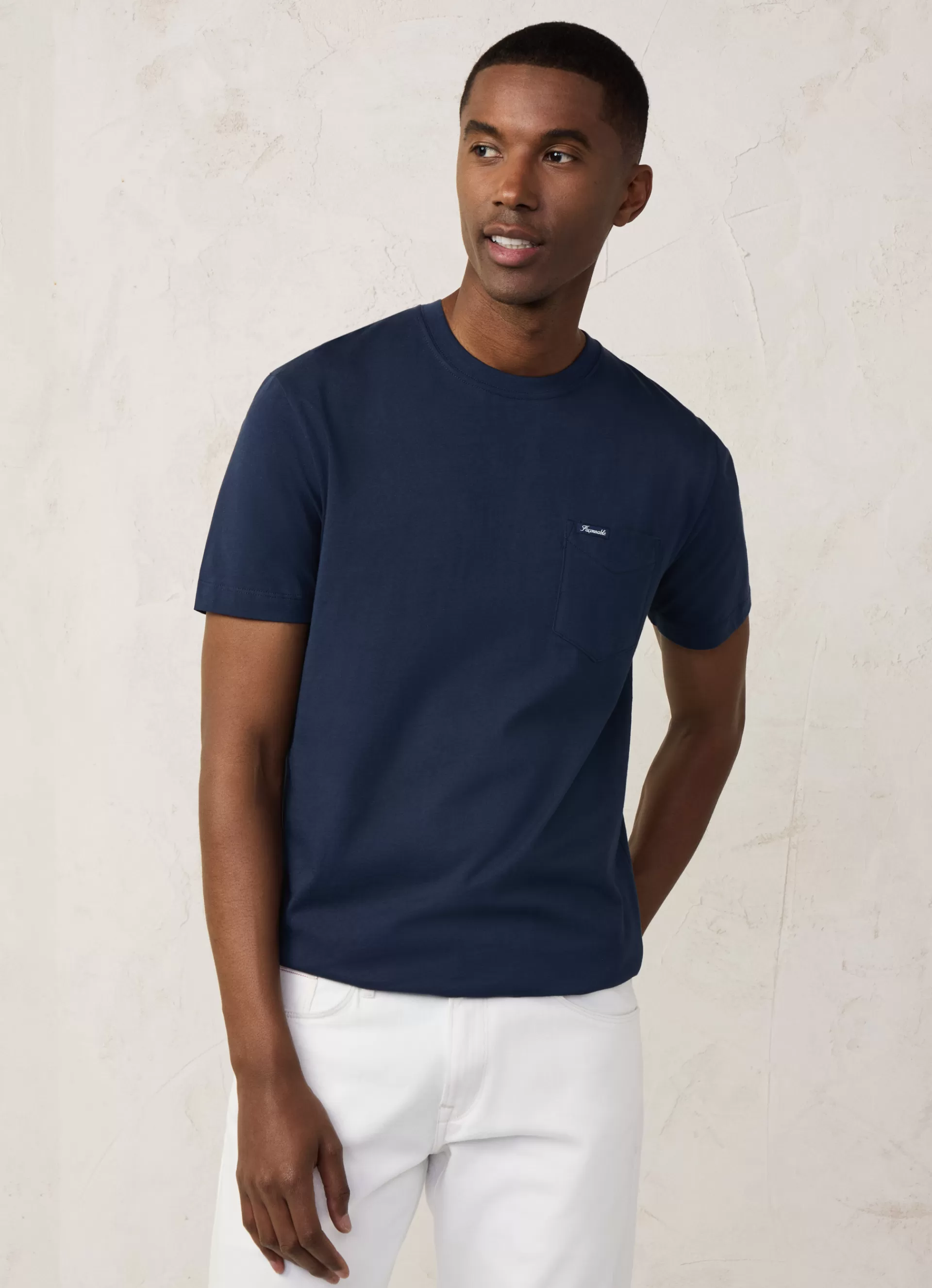 T-Shirts>Façonnable T-Shirt A Poche Marine