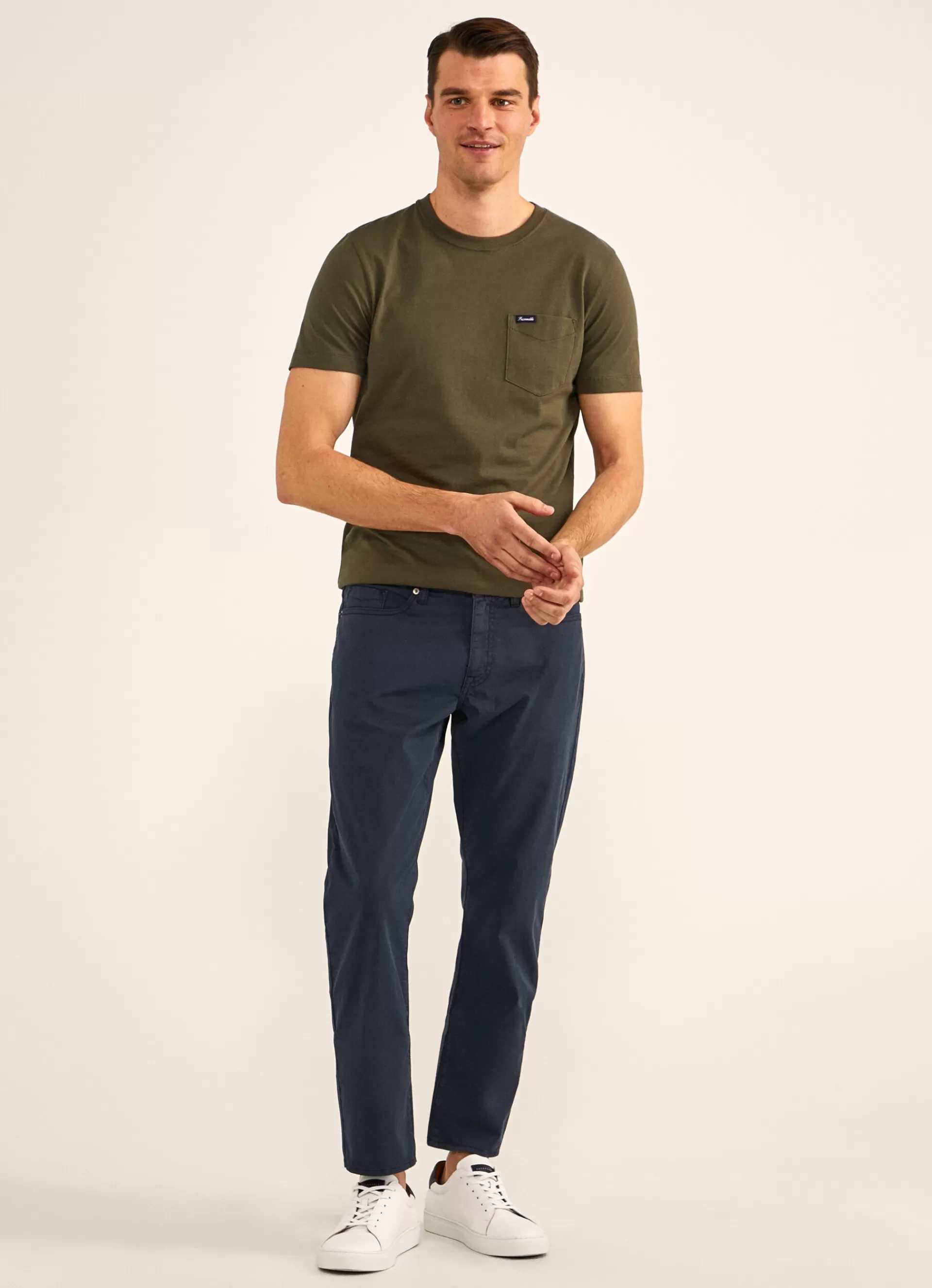 T-Shirts>Façonnable T-Shirt A Poche Khaki Green