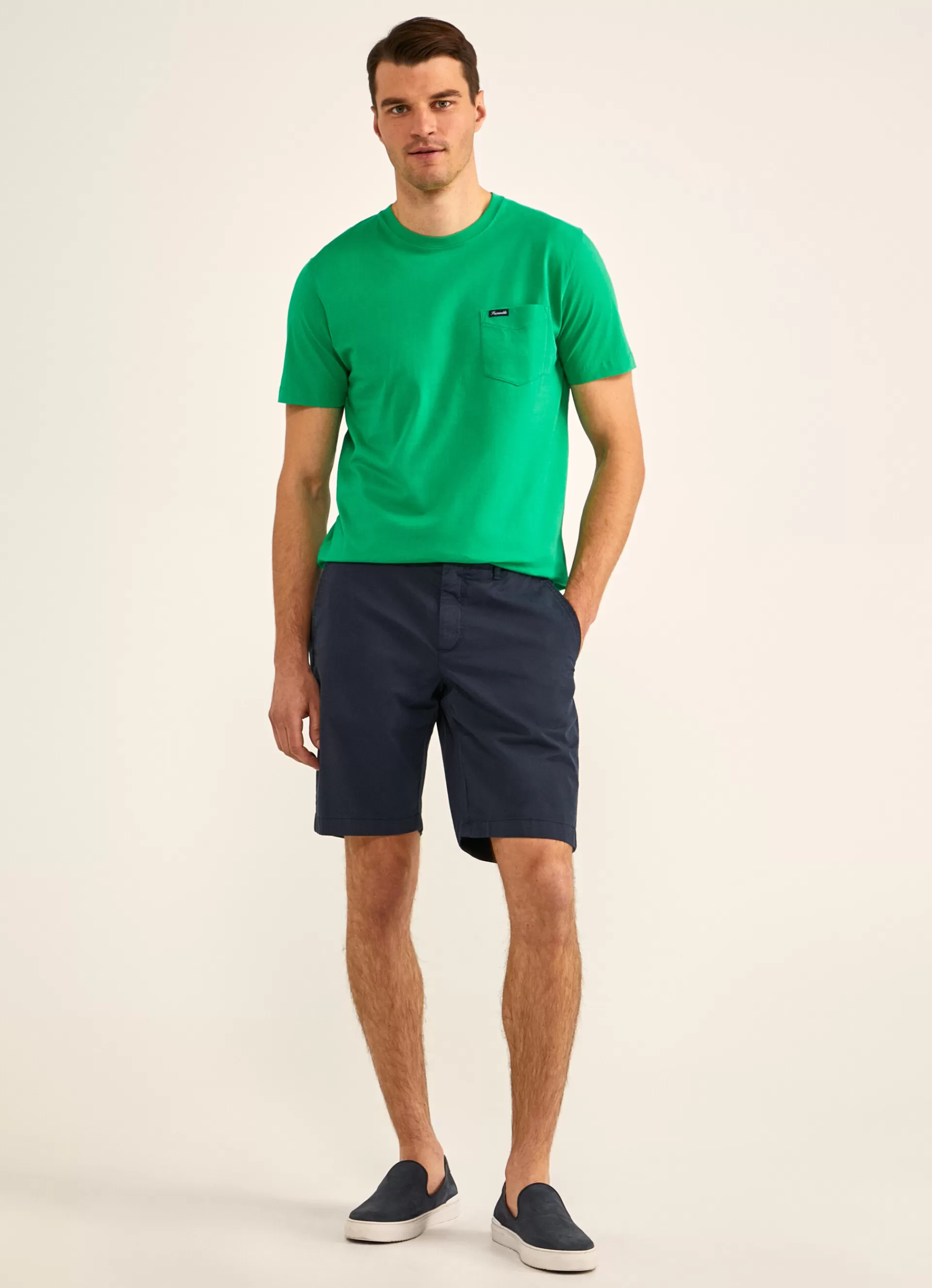 T-Shirts>Façonnable T-Shirt A Poche Bright Green