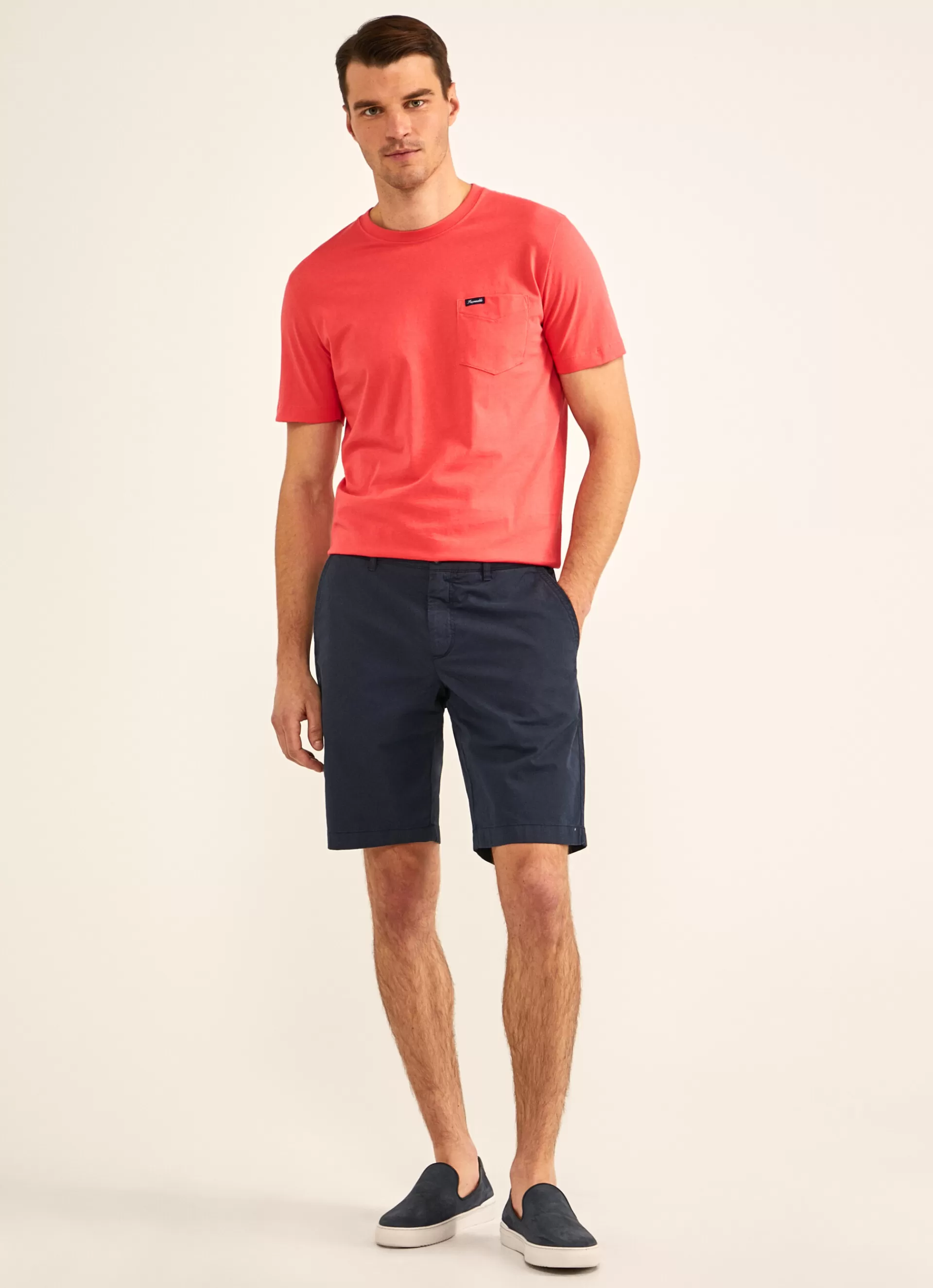 T-Shirts>Façonnable T-Shirt A Poche Hibiscus