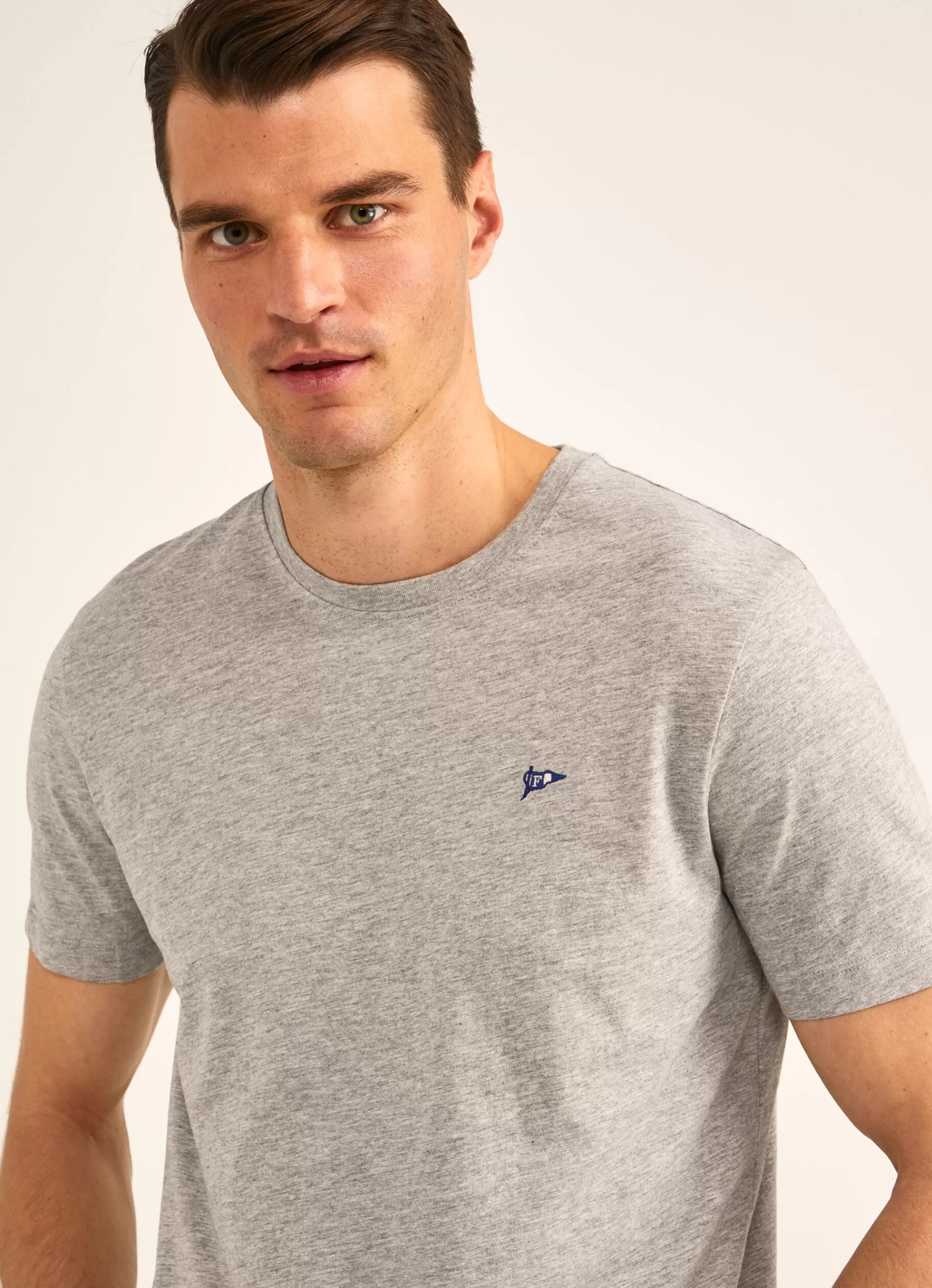 T-Shirts>Façonnable T-Shirt En Coton Light Grey Marl
