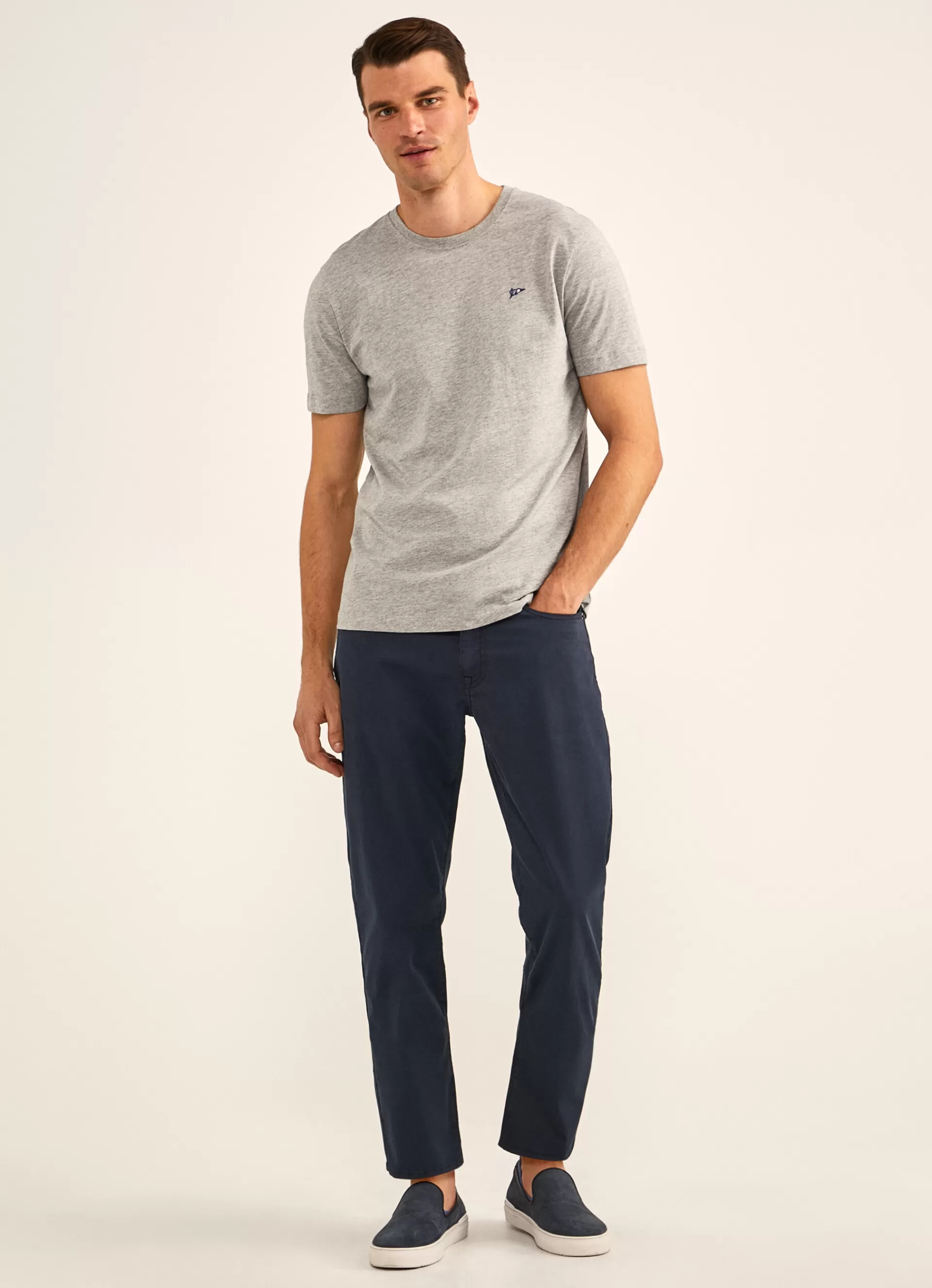 T-Shirts>Façonnable T-Shirt En Coton Light Grey Marl