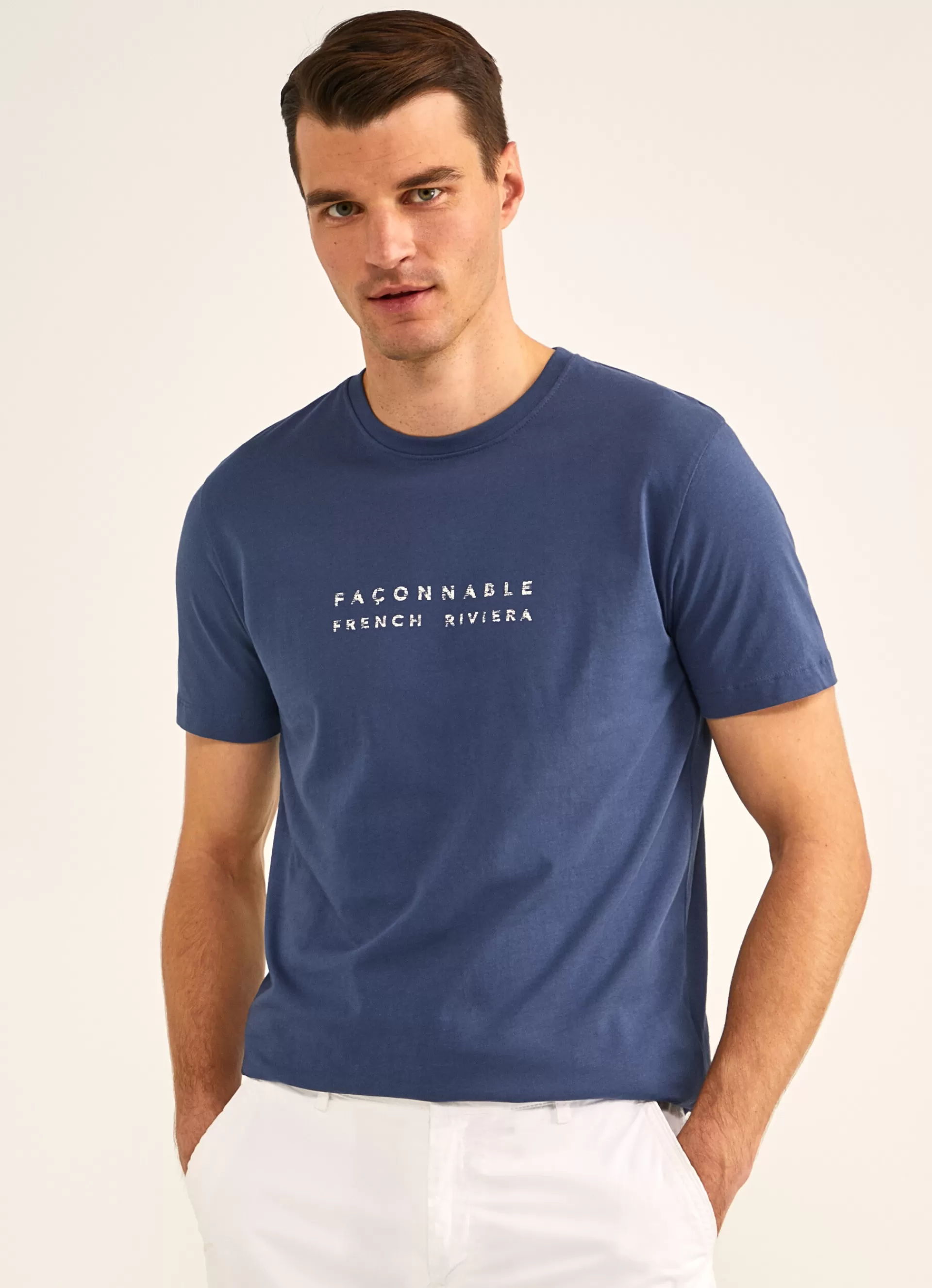 T-Shirts>Façonnable T-Shirt Imprime Pop Blue