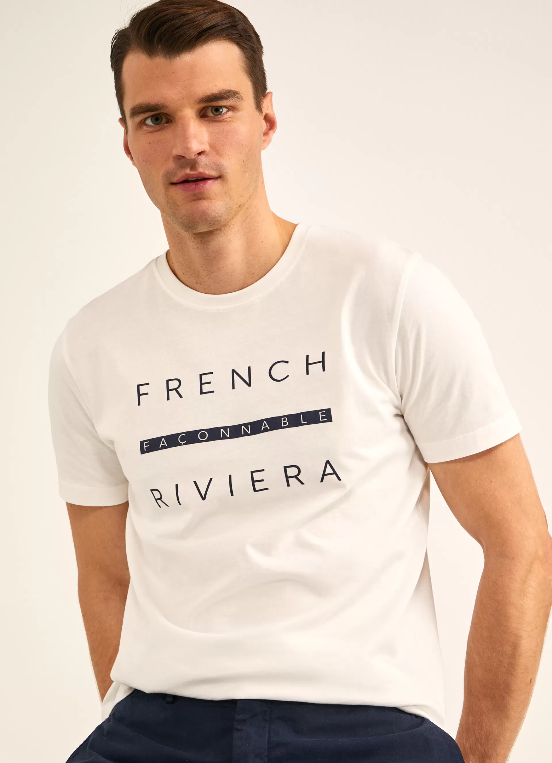 T-Shirts>Façonnable T-Shirt Imprime Off White