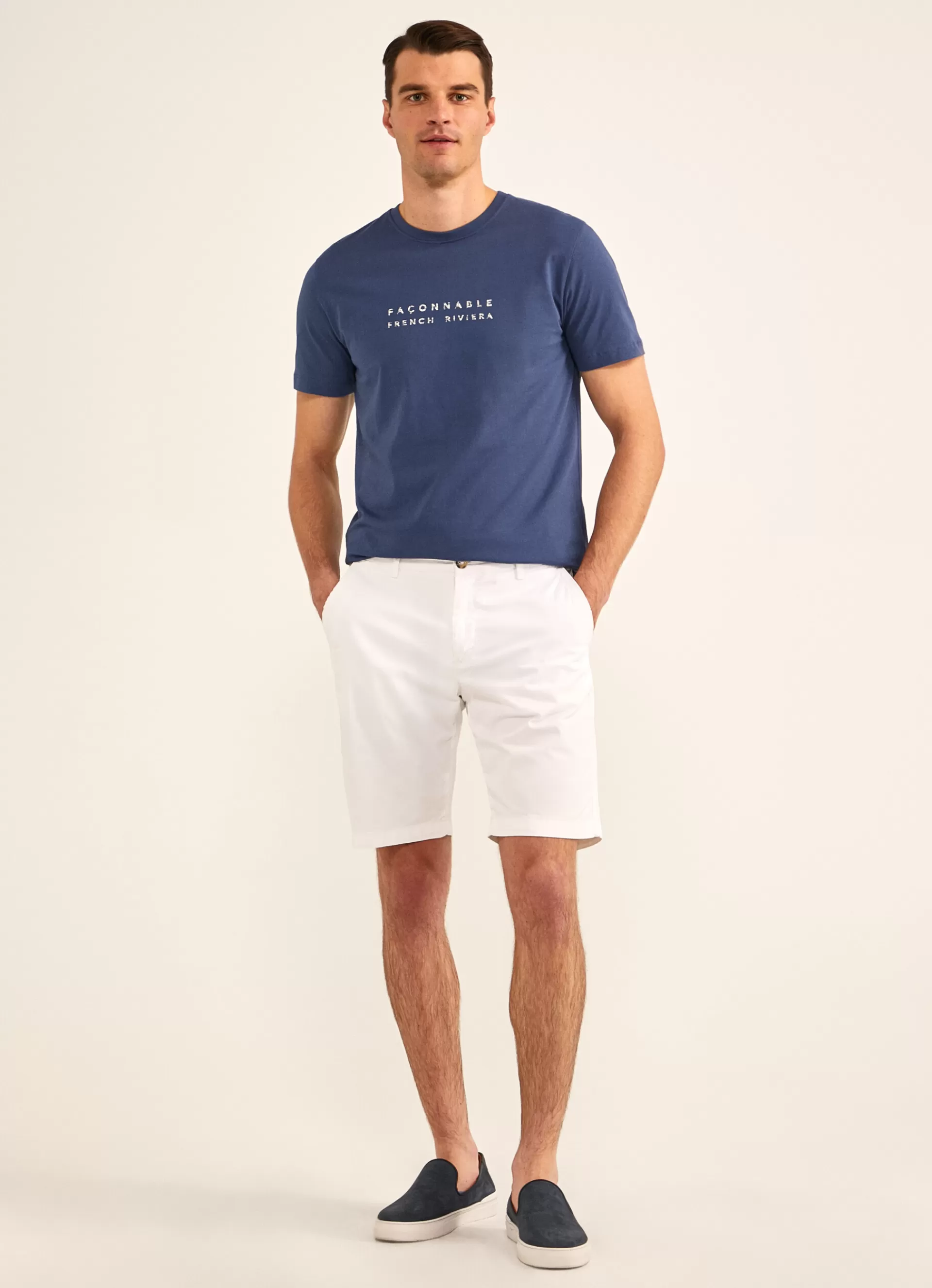T-Shirts>Façonnable T-Shirt Imprime Pop Blue