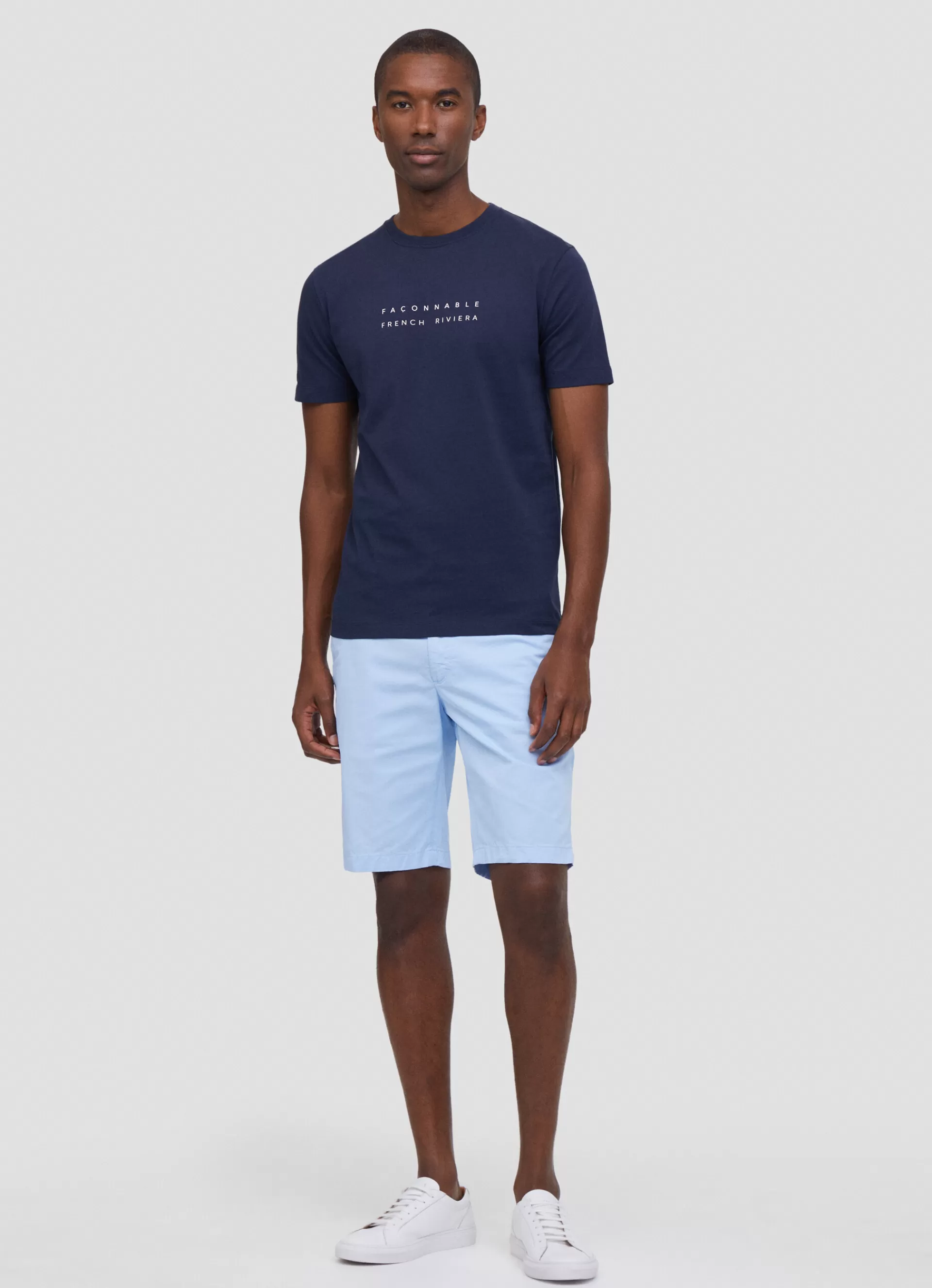 T-Shirts>Façonnable T-Shirt Imprime Haute Densite Marine