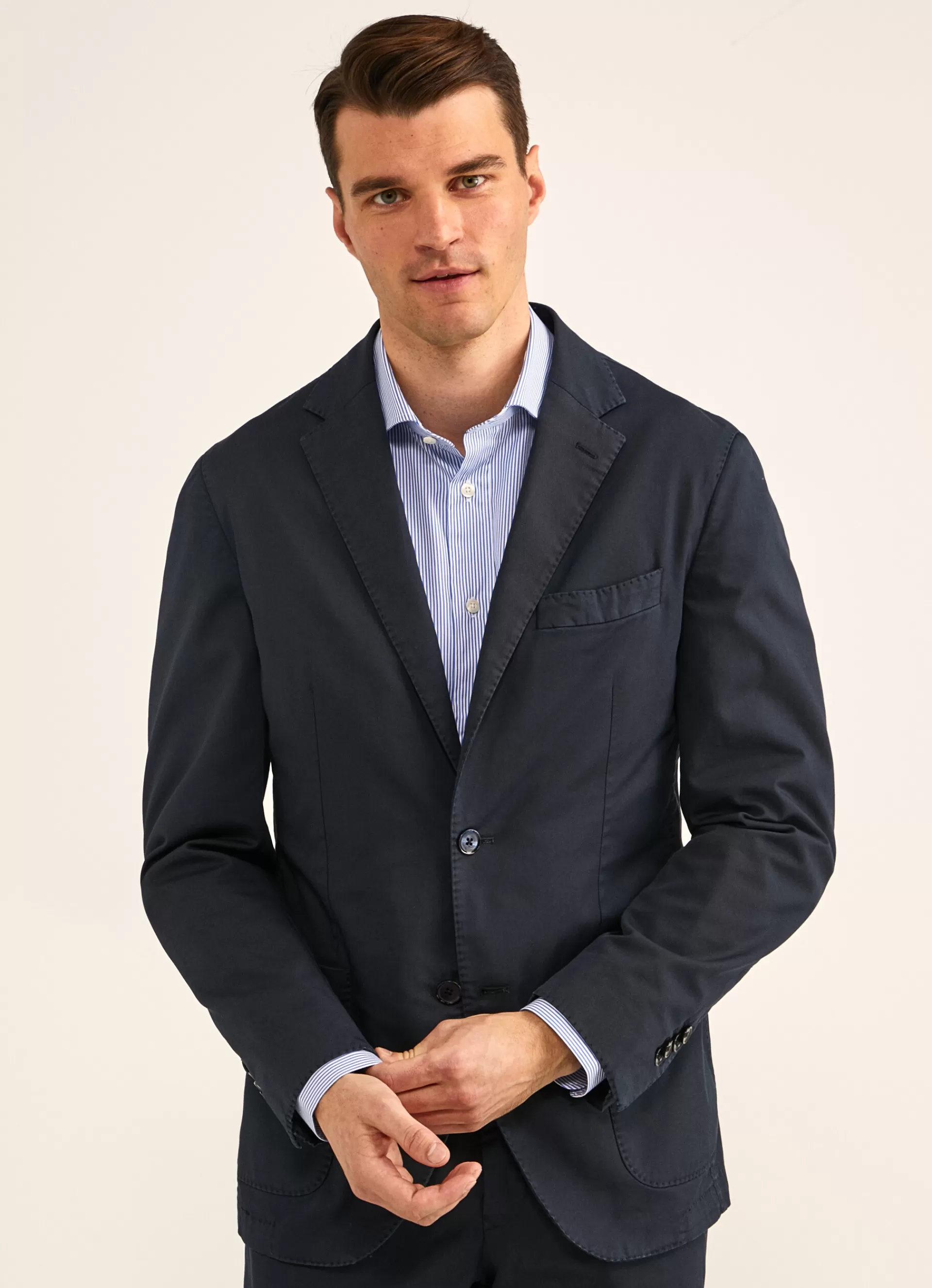Blazers>Façonnable Veste En Coton Marine