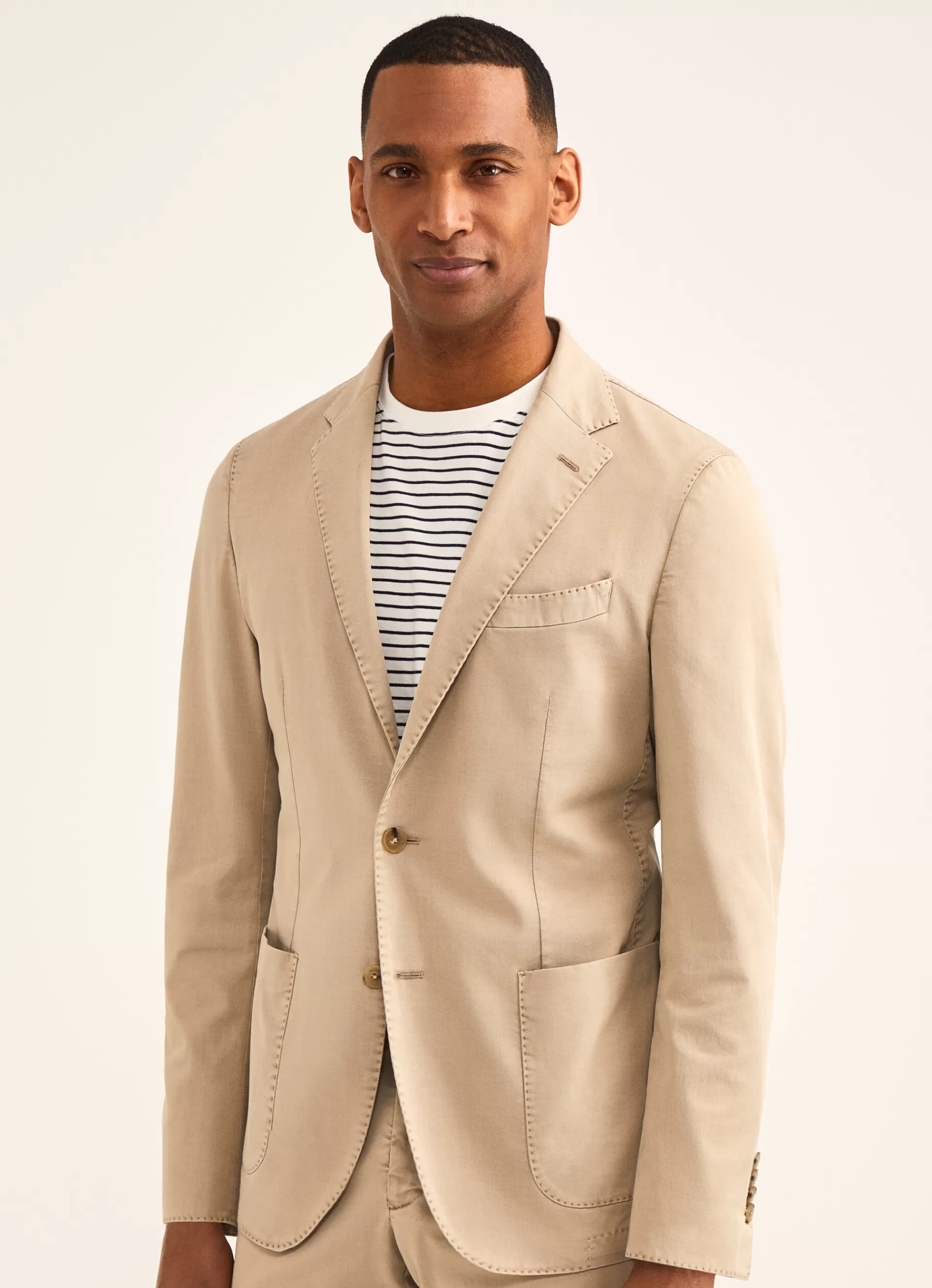Blazers>Façonnable Veste En Coton Light Beige