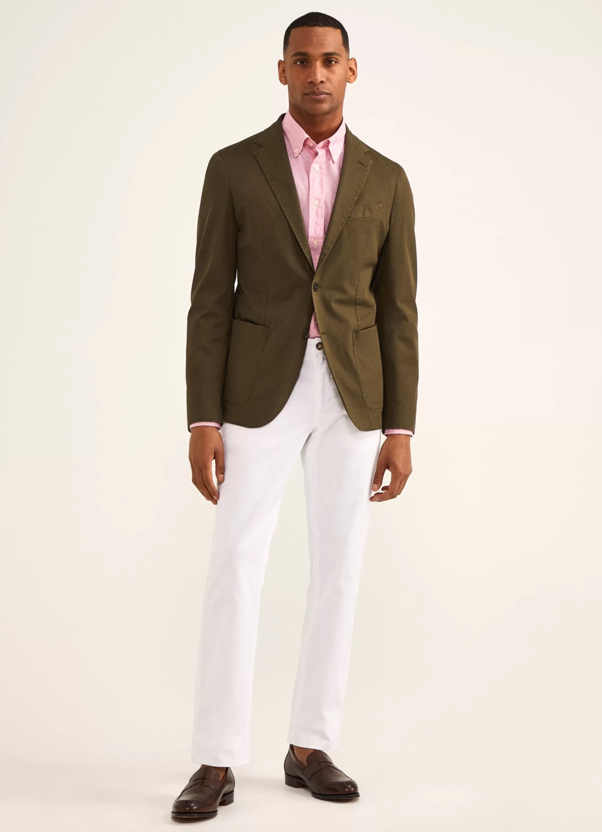Manteaux Et Blousons>Façonnable Veste En Coton Khaki Green